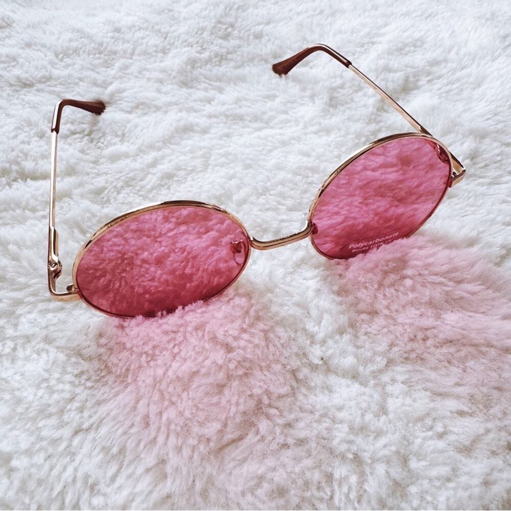 Harper Pink Round Lens Sunglasses - Picture 4 of 10